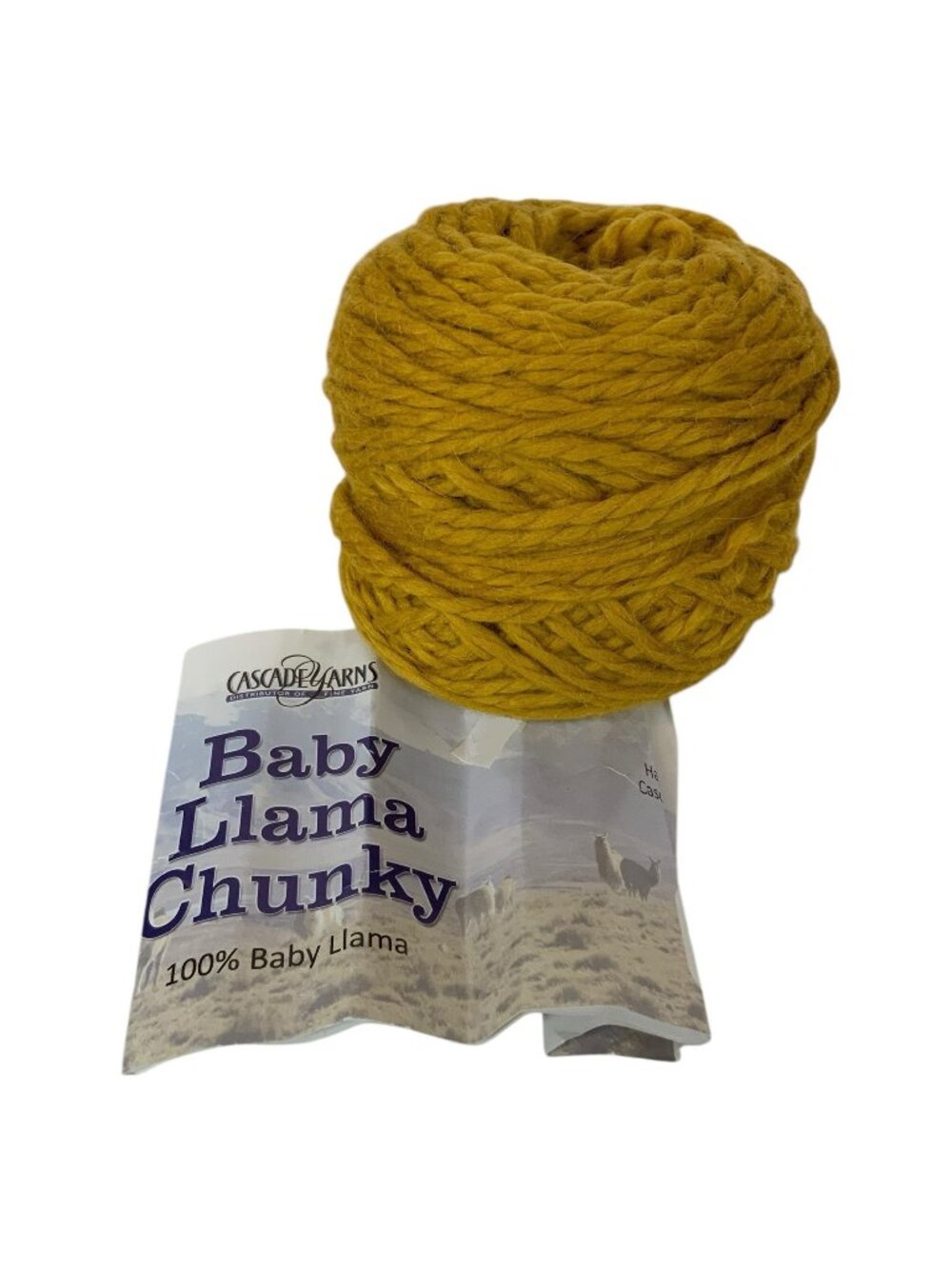 Cascade Yarns Baby Llama Chunky 100g/109yds - Mustard Gold No 16 ONE Ball